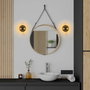 Opviq Lámpara de Pared de Metal Dorado